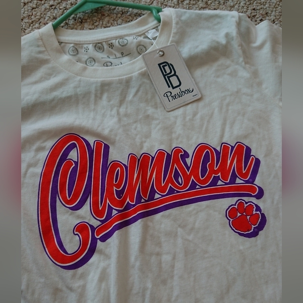 Pressbox White Clemson Graphic BF Tee size S/P - Picture 7 of 13